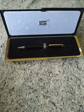 Splendida penna Montblanc Meisterstuck 164, placcato oro e resina. Funzionante