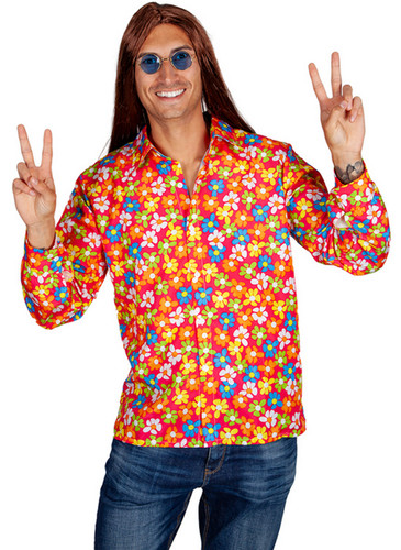 Hippie camicia adulti - adulti, 70s