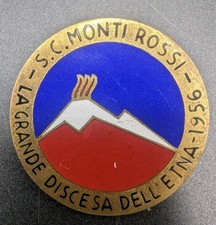 Grande Spilla Smaltata 1956 Sci La Grande Discesa Dell' Etna, Sicilia, Catania 