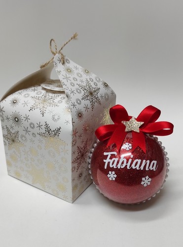Pallina natale rossa - pallina, con