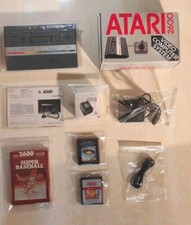 Console VINTAGE Atari 2600 Junior PAL TESTED BUNDLE BOX COMPLETA 3 Games Gratis