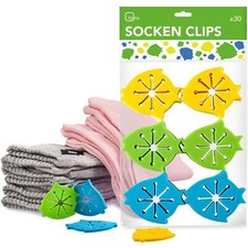 - Lot de 30 pinces à chaussettes en silicone pour machine à laver et sèche-li...
