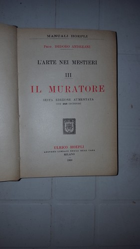 Manuale hoepli muratore - manuale,