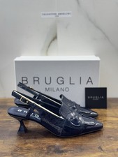 Bruglia Milano Slingback Blu   Tacco Top Quality Scarpe Donna 41