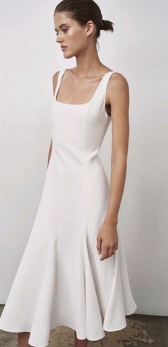 Abito midi bianco zara - abito,
