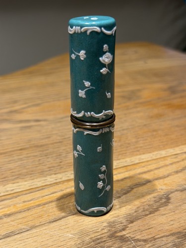 Antique french enamel needle - french,