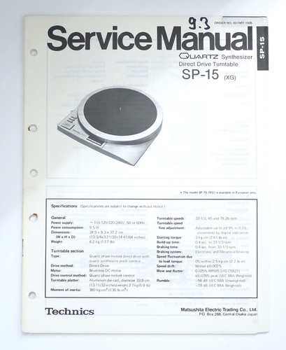 Originale technics 15 - originale, sp-15
