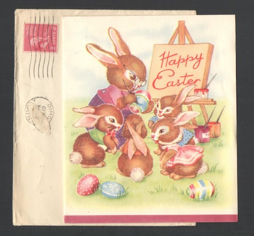 Biglietto auguri pasqua - biglietto, 1949