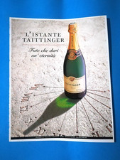 RITAGLIO DI GIORNALE PUBBLICITA' TAITTINGER CHAMPAGNE DA COLLEZIONE - (141)