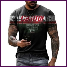 T-shirt uomo 2025 stampa 3d retrò manica corta top maglietta vintage olio