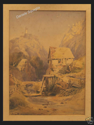 Acquerello originale 1800 - acquerello,