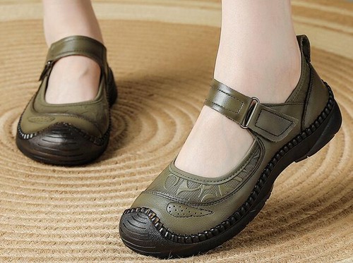 Women round toe buckle strap - round,