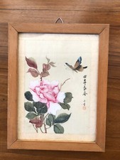 Dipinto Su Seta Anni 50/60