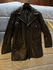 Giacca lunga pelle nera - pelle, diesel