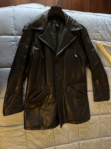 Giacca lunga pelle - pelle, nera