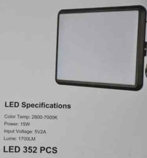 12'' PANNELLO 352 LED Luci