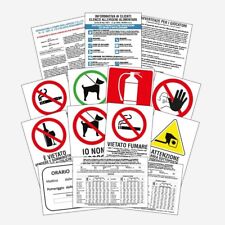 Pack 14 cartelli START-UP plus adesivi obblighi per locali, bar e ristoranti