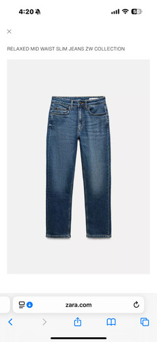 Zara relaxed mid waist slim - zara,
