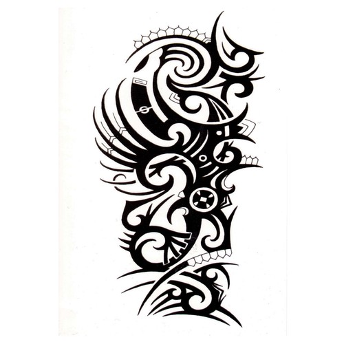 Tatuaggio tribal nero - x,