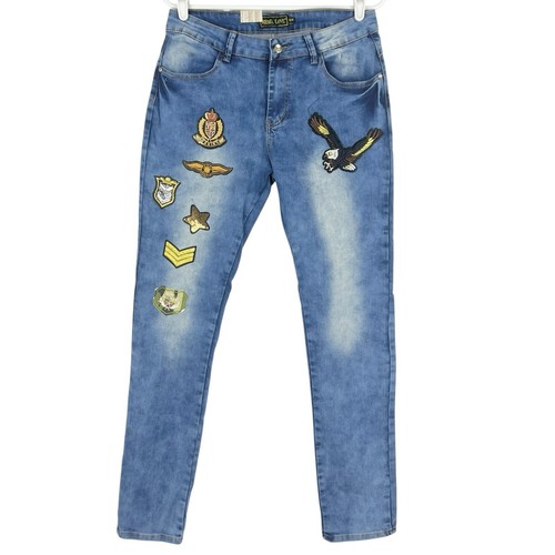 Jeans donna rebel love - rebel, patch