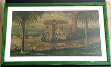 MAYERBER  STAZIONE BALNEARE PEGLI GENOVA DIPINTO AD OLIO INIZIO '900