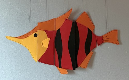 Scultura mobile pesce - , sole