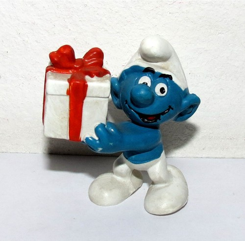 Puffo con regalo originale - puffo,