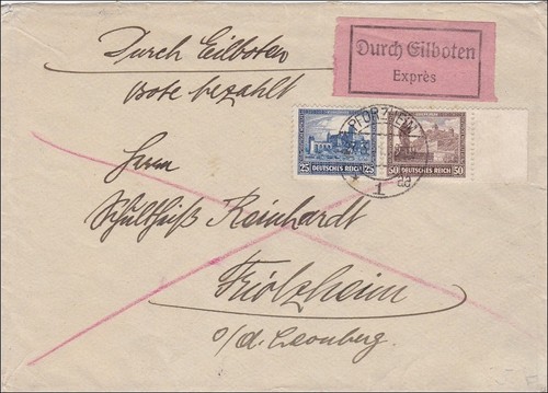 Weimar brief als eilboten von - weimar:,