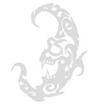 Valentino Rossi Moon - Adesivo PreSpaziato - Silver - 20cm