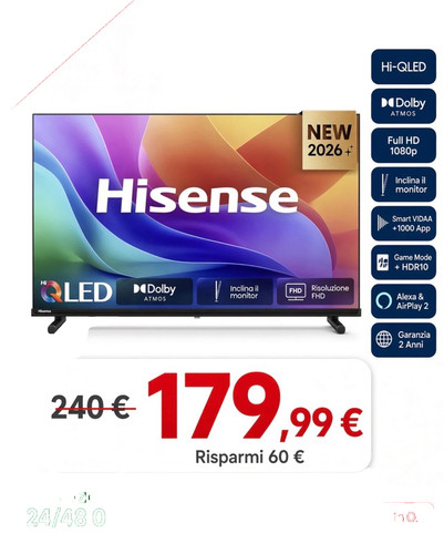 Hisense smart qled full - hisense, 32"