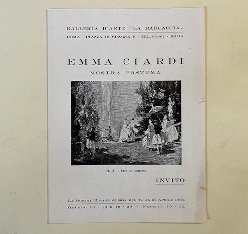 Pieghevole emma ciardi - pieghevole, mostra