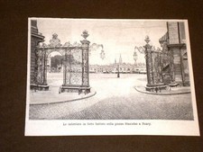Nancy nel 1893 Inferriate in ferro battuto sulla Piazza Stanislao o Stanyslao