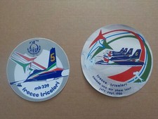 Coppia adesivi/stickers vintage rotondi FRECCE TRICOLORI