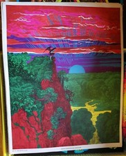 SATANA CHE SI AFFACCIA SUL PARADISO POSTER VINTAGE 1971 BLACKLIGHT TRAMONTO MARKETING - BELLO
