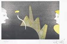 LUCA  ALINARI  "FABBRICA" 1990   Acquaforte e acquatinta stampata a 3 colori