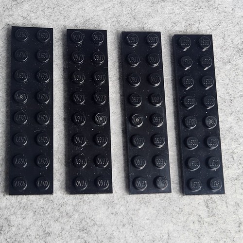 Lego 3034 piastra 2x8 nero - piastra,