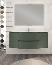 Mobile bagno curvo sospeso - mobile,