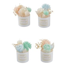 1 PZ Candela con fiori in