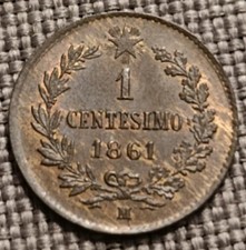 1 CENTESIMO 1861 VITTORIO