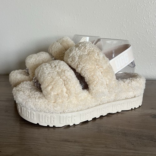 Ugg fluffita ciabatta pelle - ugg,