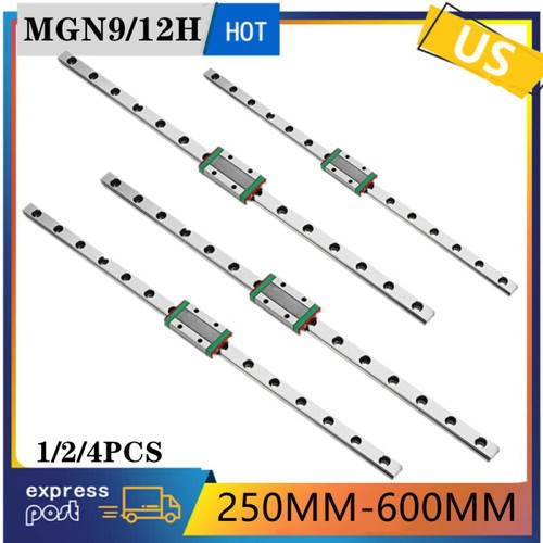 4pcs mgn9 12h 250mm - mgn9/12h, 250mm-600mm