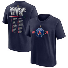 T-shirt bambino Paris Saint Germain calcio PSG maglia grafica marina - nuova