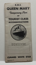 RMS Queen Mary Plan Tourist Class - Piantina Nave / Cabine (Cunard White Star)