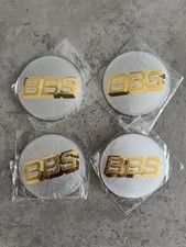 4x Adesivi BBS Copricerchio Centro Emblemi 70mm Adesivo Oro/Argento NUOVI E SIGILLATI