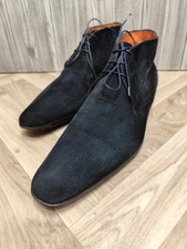 SANTONI CHUKKA STIVALETTO IN SCAMOSCIATO BLU - UK 10 F - OTTIME CONDIZIONI