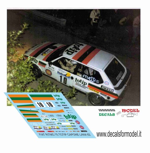 Decals fiat ritmo - 1:43,