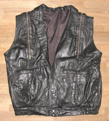 Gilet uomo outdoor pelle - gilet, in