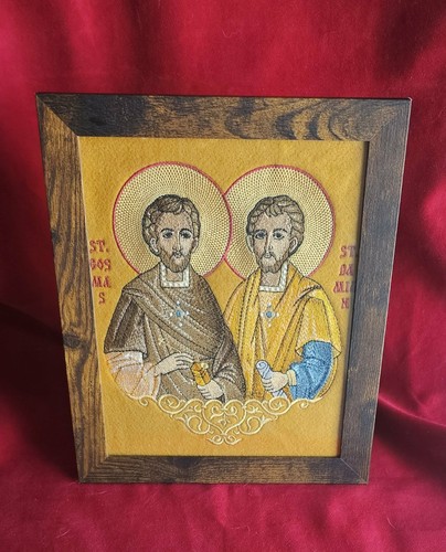 Icona ortodossa ricamata - , santi