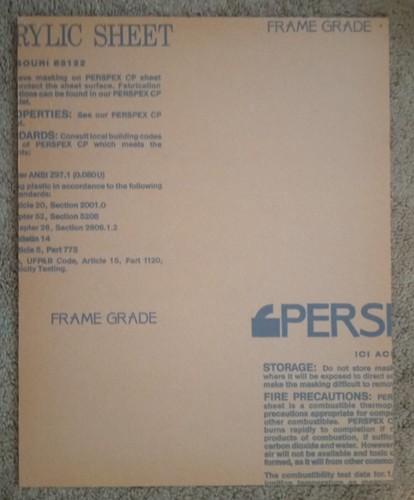 11x14 clear acylic plexiglass - clear,