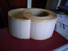 ETICHETTE ADESIVE formato 3,5 x 7,5 cm ROTOLO DI ORIGINARI 100MT COMPLETO AL 95%